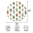 thumbnail image 3 of 15.4" Round Placemat Set of 1 Polyester Fabric Place Mats Non-Slip Dining Kitchen Table Mats for Kitchen Party Decor Cactus in Pots Pattern, 3 of 5