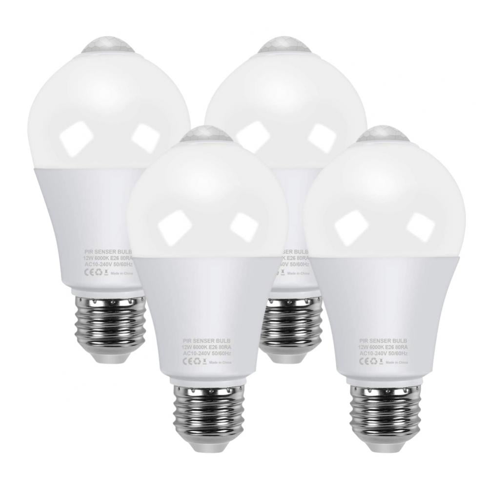 4X LED Light Bulbs 12W Soft Warm White A19 E26 Equivalent 100W Incandescent Lamp 