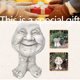 thumbnail image 3 of WDOplteas Muggly Face Macetas Maceta Resina Estatua Florero Adornos Jardín (Blanco A), 3 of 9