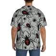 thumbnail image 3 of Pofeuu Spiders Print Mens Casual Short Sleeve Shirts Beach Summer Spread Collar Pocket Tops Men's Casual Short-sleeved Shirt-XX-Large, 3 of 5