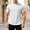 White, variant on Waffle Shirts for Men Summer Casual Short Sleeve Crewneck Relaxed Fit Breathable Tshirts Plain T-Shirt