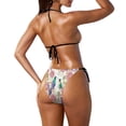 thumbnail image 5 of Suhoaziia Swimwear for Women 2 Piece Comfortable Crisscross Lace Up High Cut 2 Piece Bikini Swimsuit Size XS,Floral Hummingbird Backless Fashion Swimwear, 5 of 6