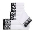thumbnail image 2 of Superior Wisteria Floral Cotton 8 Piece Assorted Towel Set, Waterfall Blue, 2 of 8