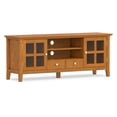 thumbnail image 4 of Simpli Home Acadian 60 inch Wide Solid Wood Transitional TV Stand in Light Golden Brown For TVs up to 65 inches, 4 of 12