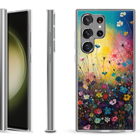 Slim-Fit Fashion Phone Case for Samsung Galaxy S23 Ultra, by OneToughShield ® - Flower Field