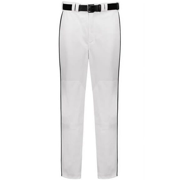 Russell R11LGM.WBK.XL Adult Piped Diamond Series 2.0 Baseball Pant, White & Black - Extra Large