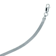 I925 JEWELRY Sterling Silver .925 Herringbone Necklace 4 mm 20" inches . Made in Italy