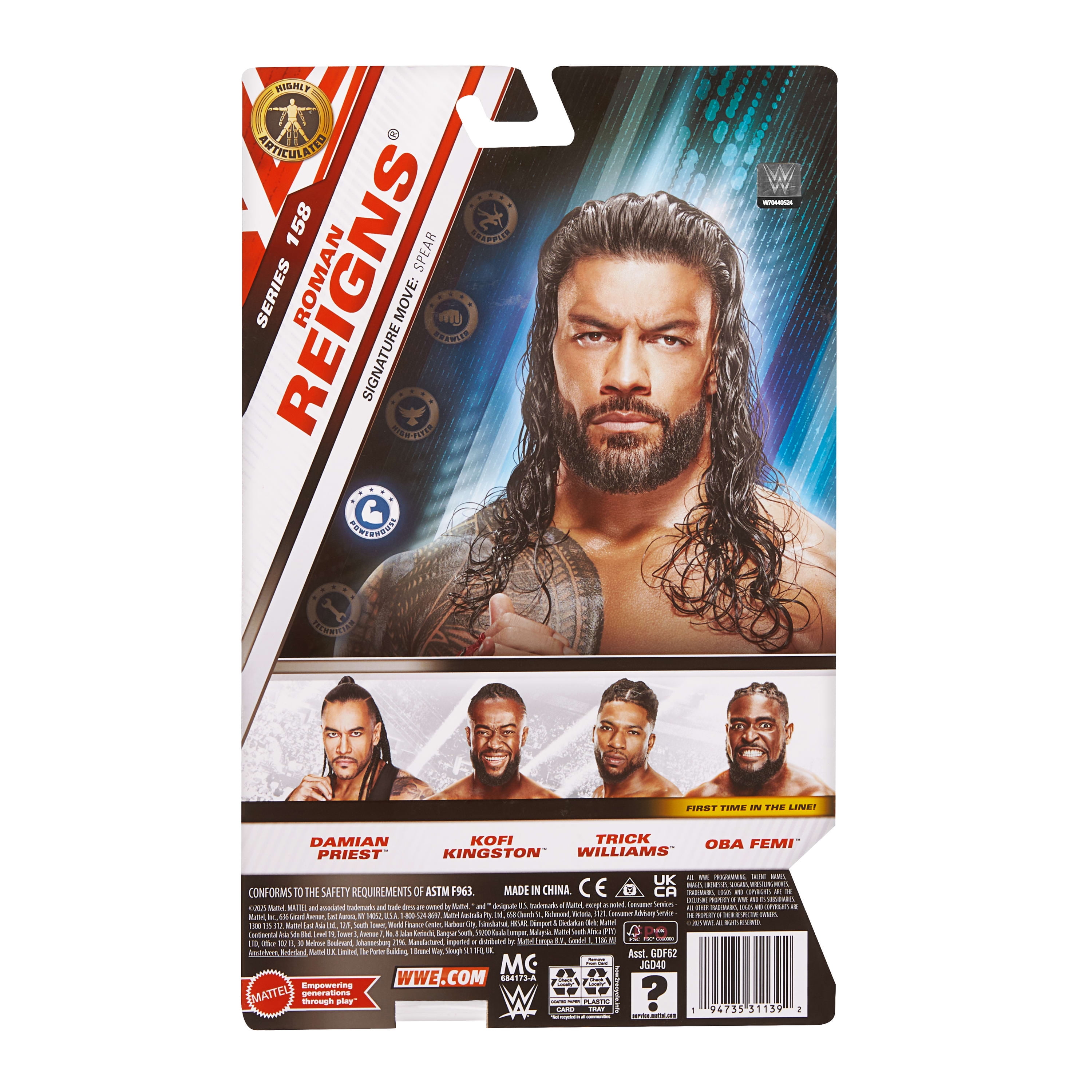 WWE Roman Reigns Action Figure, Main Event Series #158, 6-inch Collectible with Articulation