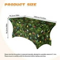 thumbnail image 7 of TSOVTHRID Christmas Light Pine Tree Print Stretch Tablecloth, Washable Table Cloths Rectangular Tables, Wrinkle Resistant Polyester Fitted Table Cover for Wedding, Party, Event Christmas Decor, 7 of 7