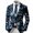 Navy, variant on FUZHIQ Boys Christmas Print Blazer Jacket Long Sleeved Button Down Casual Holiday Party Formal Coat
