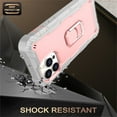 thumbnail image 4 of SaniMore for iPhone 13 Pro Max 6.7" 2021 Case with Hidden Bracket Rugged Heavy Duty Protective [Hard PC Back + Silicone Bumper] Shokcproof Anti-drop Tri-layer Hybird Armor Shell, Gray/Rosegold, 4 of 7