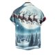 thumbnail image 4 of Mens Manga Corta Botón Abajo Camisas, Cuello de Vuelta Navidad Impresa Blusa, Top de Moda Casual, 4 of 4