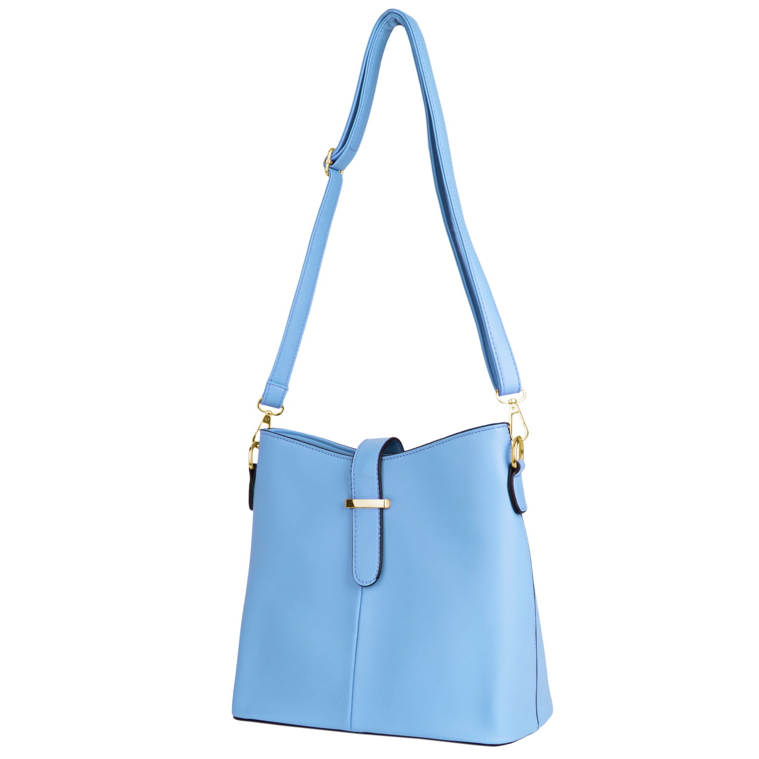 Women Buckle Tote Medium Handbag