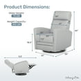 thumbnail image 6 of Dream On Me Chatham Nursery Glider Recliner and Rocking Chair in Gray, 360° Swivel Motion, Smooth Rocking Motions, FSC and Greenguard Gold Certified, 6 of 11