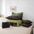 thumbnail image 6 of Homewish Kawaii Vintage Flowers 7-Piece Twin Bedding Sets For Boys Girls,Colorful Floral Blossoms Bedding Comforter Set,Abstract Watercolor Art Breathable Sheet Sets,Luxury Bedroom Decor,Reversible, 6 of 8