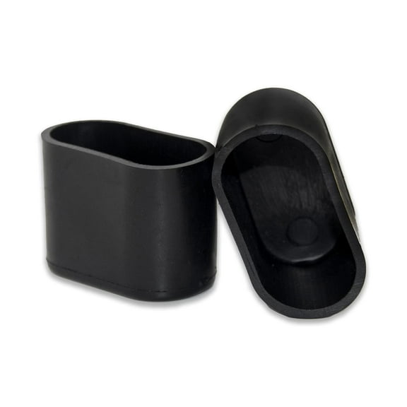 Flyshop 8Pcs Soft PVC Chair Leg Caps Non-Marking Floor Protectors Oval Furniture Table Feet Covers 5/8" x 1-11/32" (16 x 34 mm)