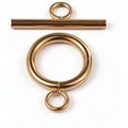 thumbnail image 1 of Juego de 5 cierres de palanca de acero inoxidable 304 con barra y anillo de metal dorado y revestimiento iónico (IP)., 1 of 2