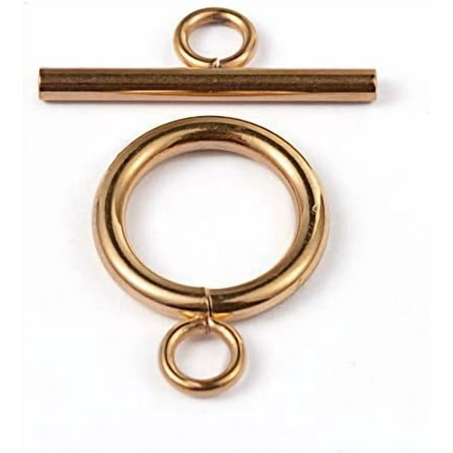 Juego de 5 cierres de palanca de acero inoxidable 304 con barra y anillo de metal dorado y revestimiento iónico (IP).