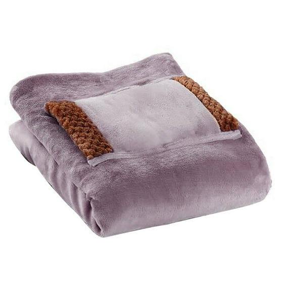 AUQ Heated Blanket Easy to Clean Twin Electric Blanket Clearance Portable Heated Throw Blanket Purple