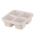 thumbnail image 1 of Snack Box With Four Transparent Covers Snack Plate With Dried Fruit Box Tea And Meal Box Fresh-Keeping Snack Plate Mini Tray BE 6 inches, 1 of 6