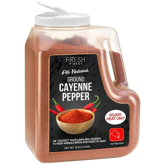 Fresh Finest Cayenne Pepper Powder Natural 50,000 SHU Heat Red Pepper Spice Bulk Pack, 5 Lbs