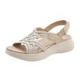 thumbnail image 2 of Tranfacy Chaussures d'Été, Sandales à Plateforme pour Femmes, Sandales à Bout Ouvert Légères Confortables Unies pour la Maison, Mode Décontractée pour Femmes, 2 of 4