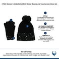 thumbnail image 4 of CTM  Embellished Knit Winter Beanie and Touchscreen Glove Set (Women), 4 of 4