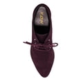 thumbnail image 4 of YDN Women Classic Low Heel Pointed Toe Lace Up Chukka Ankle Boots Fall Winter Flat Booties Casual Daily Dress Shoes Size 7 Grape, 4 of 4