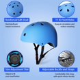 thumbnail image 2 of Casco de bicicleta para niños 3-13 años Casco de scooter para niños para bebés Niñas niños Protección BMX (Azul, Tamaño: M) JFHHH pequeña, 2 of 4