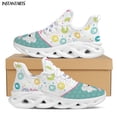 thumbnail image 1 of Zapatillas de deporte con plataforma y cordones de malla con estampado de dientes de dibujos animados para mujer, cómodas, con diseño dental, 1 of 6