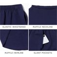 thumbnail image 5 of Women 2 Piece Outfits 3/4 Batwing Sleeve Pullover Tops and Wide Leg Pants Casual Lounge Set, 5 of 6