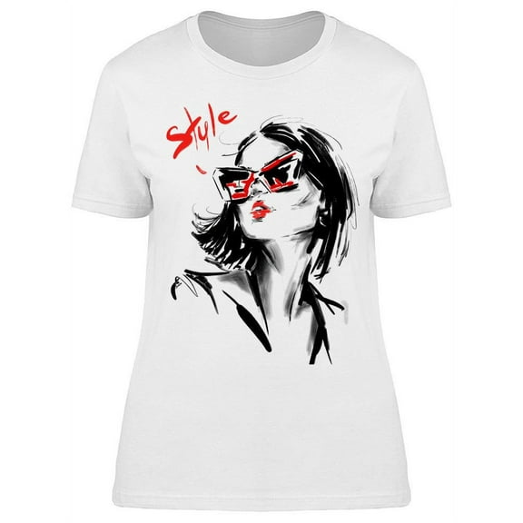 Style: Model With Cool Glasses T-Shirt Women -Image by Shutterstock, Female Medium