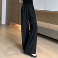 thumbnail image 2 of ZQUUVOU Women's Wide Leg Loose Pants Cozy Yoga Comfy High Waisted Sports Athletic Lounge Pants With Pockets Black, 2 of 3