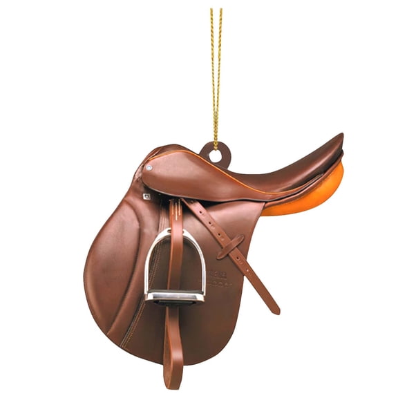 Lilixerw Saddle Pendant Horse Saddle Decoration,Car Mirror Hanging Decor,Rear View Mirror Ornament,Car Interior Ornament,Car Mirror Decoration Decorate Acrylic Rearview Mirror