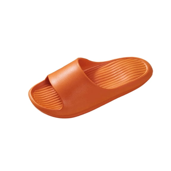 Womens Orange EVA Foam Slides - Cloud Comfort, Non Slip, Waterproof, Quick Dry, Lightweight Recovery Sandals with Arch Support for Pool Beach Shower,Size 38-39