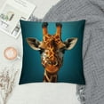 thumbnail image 2 of GOSMITH  Cozy Fleece Throw Pillow Cases Covers for Couch Bed Sofa Farmhouse Animal Skin Pattern Printed Both Sides Giraffe, 2 of 5