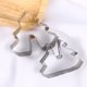 thumbnail image 3 of 8 piezas antiadherentes resistentes al calor de acero inoxidable de acero inoxidable moldes de pastel de galletas cortador 3d muñeco de nieve de nave de naves de nave de Navidad, 3 of 4