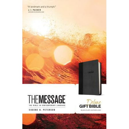 Contemporary Gift - The Message Deluxe Gift Bible (Leather-Look, Black/Slate) : The Bible in Contemporary Language