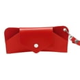 thumbnail image 2 of Glasses Case Holder Sunglasses Pouch Portable Fashion with Wrist Strap Eyeglass Bag Carrying Organizer for Office Beach Travel Hiking Red, 2 of 7