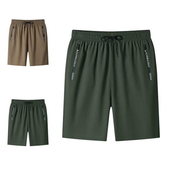 Athletic Shorts Men Quick Dry Men's Shorts Lightweight Golf Shorts with Zipper Pockets