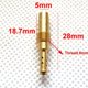 thumbnail image 1 of Suitable for Chorro piloto de carburador de motocicleta de chorro lento de 28 mm de largo con cabezal redondo de 5 mm for carburador Keihin de tamaño 30-78, 1 of 4