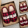 thumbnail image 2 of Gaexia Women's Slippers Cozy Footwear for Home Comfortable On Style Casual Warm Slippers for Couples Red And Black Plaid Design for Fall And Winter Season - w37-Red2, 2 of 6
