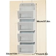 thumbnail image 3 of Organizador para colgar sobre la puerta con 4 bolsillos transparentes para ventana Almacenamiento montado en la pared con ganchos para organizar los baños del dormitorio Sincero Electrónica, 3 of 5