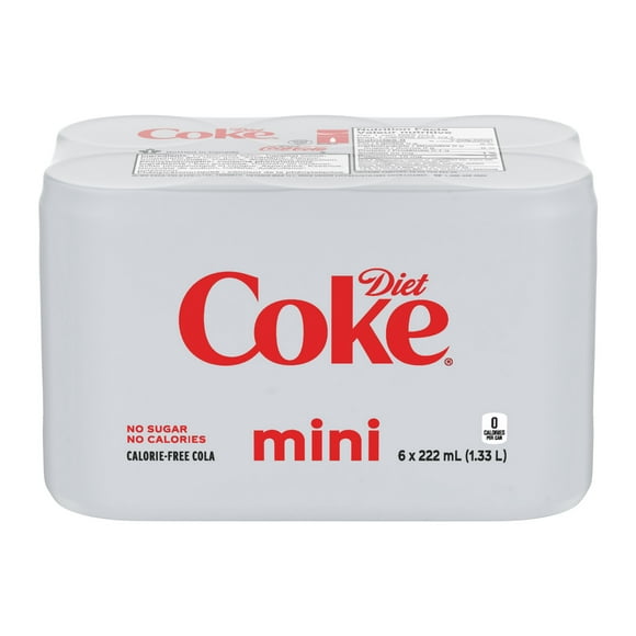 Diet Coke 222mL Mini-Cans 6 Pack, 6 x 222 mL