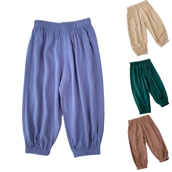 Nmmacb Boys Girls Long Bloomers Pants for Kids Toddler,Youth Soft Casual Pants Summer Fall Air-Conditioned Pants for 1-15T