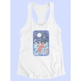 thumbnail image 3 of Artshine Leaping Carp And Moth Racerback Tank Women -Gabby Malpas Designs, Female x-Large, 3 of 4