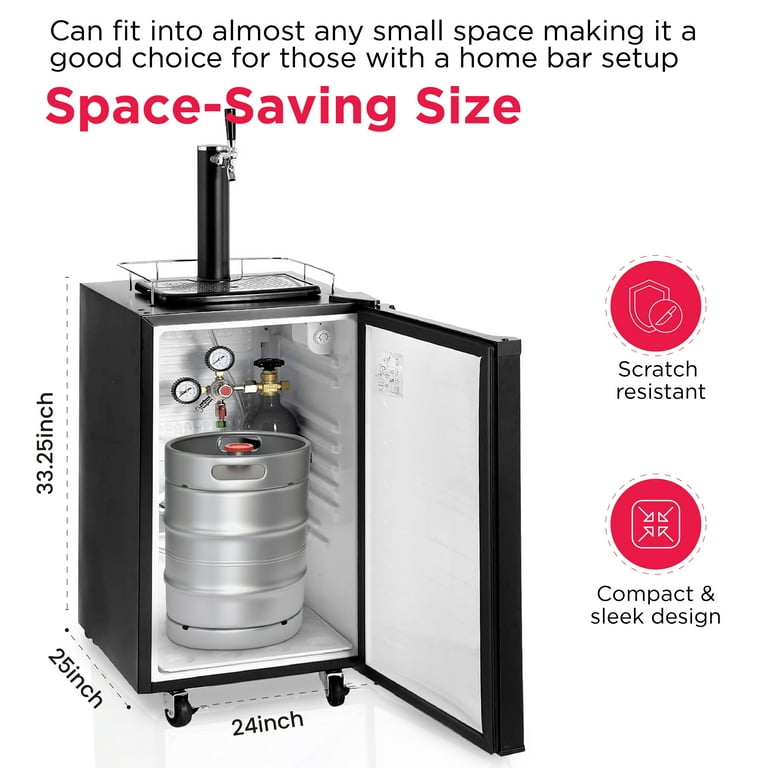 Frigidaire Stainless Steel 6.1 Cubic Foot Kegerator Beer Bar