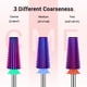 thumbnail image 4 of Brocas para uñas MelodySusie, 5 en 1, carburo de tungsteno, color morado, 4 of 7