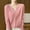 Pink, variant on Dxzfnsa Womens Button Down Cardigans Solid Color Long Sleeve Sweaters for Women Casual Soft V-neck Knit Cardigan Sweaters Fall Winter Outwear