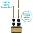 thumbnail image 5 of modern sleek toilet bowl brush and Toilet plunger combo - Gold, 5 of 8